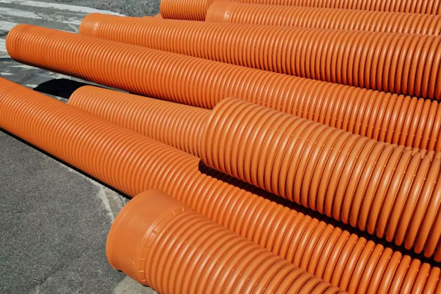 Double-wall corrugated pipes
